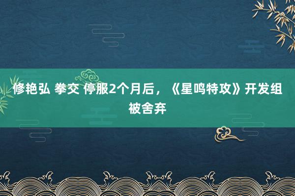 修艳弘 拳交 停服2个月后，《星鸣特攻》开发组被舍弃