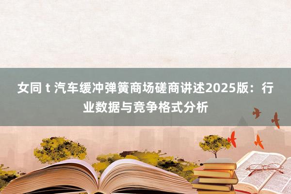 女同 t 汽车缓冲弹簧商场磋商讲述2025版：行业数据与竞争格式分析
