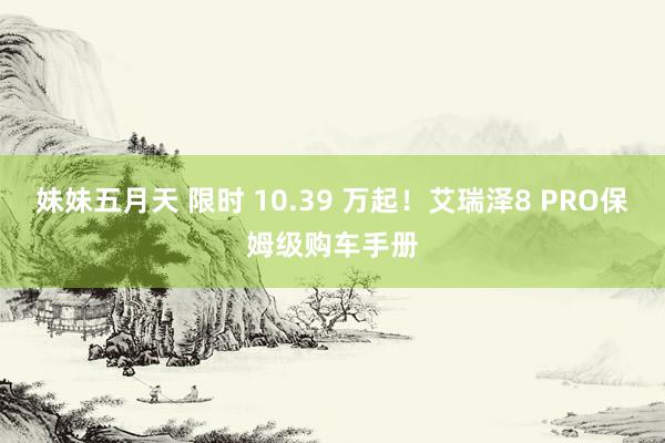 妹妹五月天 限时 10.39 万起！艾瑞泽8 PRO保姆级购车手册