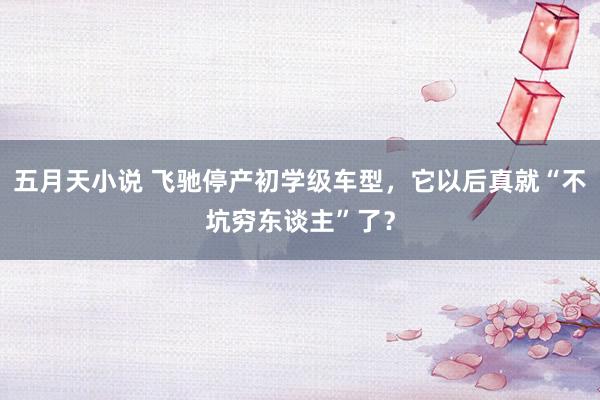 五月天小说 飞驰停产初学级车型，它以后真就“不坑穷东谈主”了？