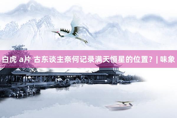 白虎 a片 古东谈主奈何记录满天恒星的位置？| 味象