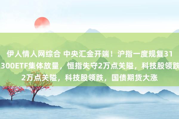 伊人情人网综合 中央汇金开端！沪指一度规复3100点关隘，沪深300ETF集体放量，恒指失守2万点关隘，科技股领跌，国债期货大涨