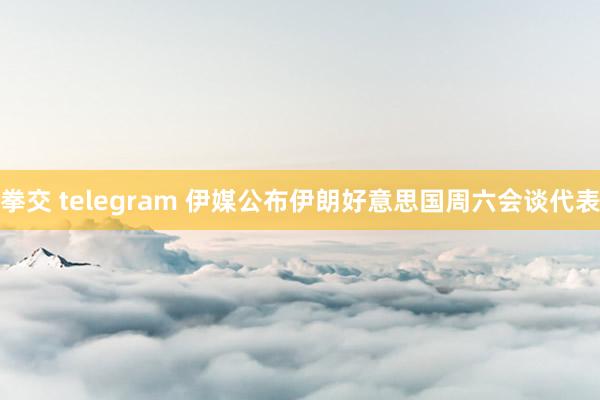 拳交 telegram 伊媒公布伊朗好意思国周六会谈代表