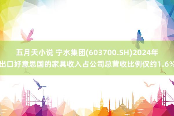 五月天小说 宁水集团(603700.SH)2024年出口好意思国的家具收入占公司总营收比例仅约1.6%