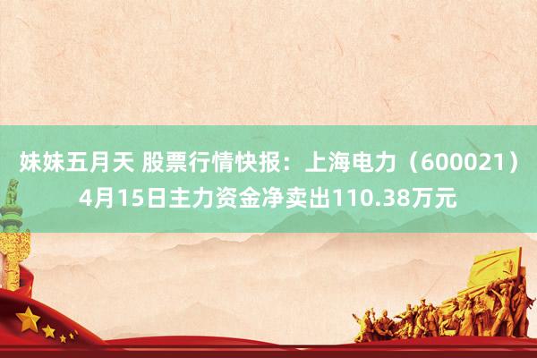 妹妹五月天 股票行情快报：上海电力（600021）4月15日主力资金净卖出110.38万元