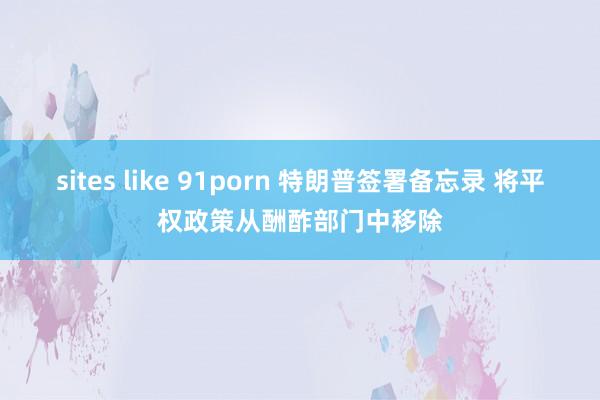 sites like 91porn 特朗普签署备忘录 将平权政策从酬酢部门中移除